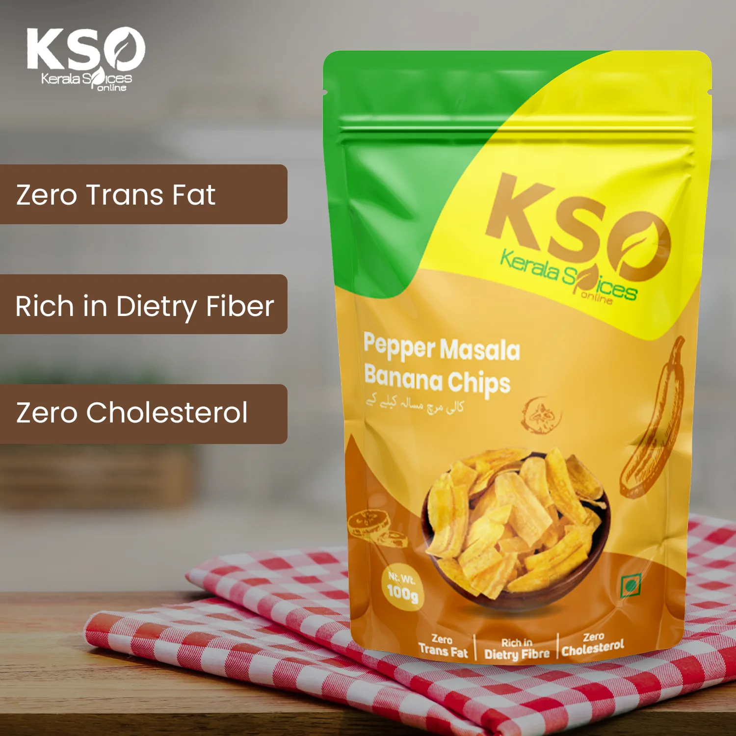 Pepper Masala Banana Chips 200gm - Image 2
