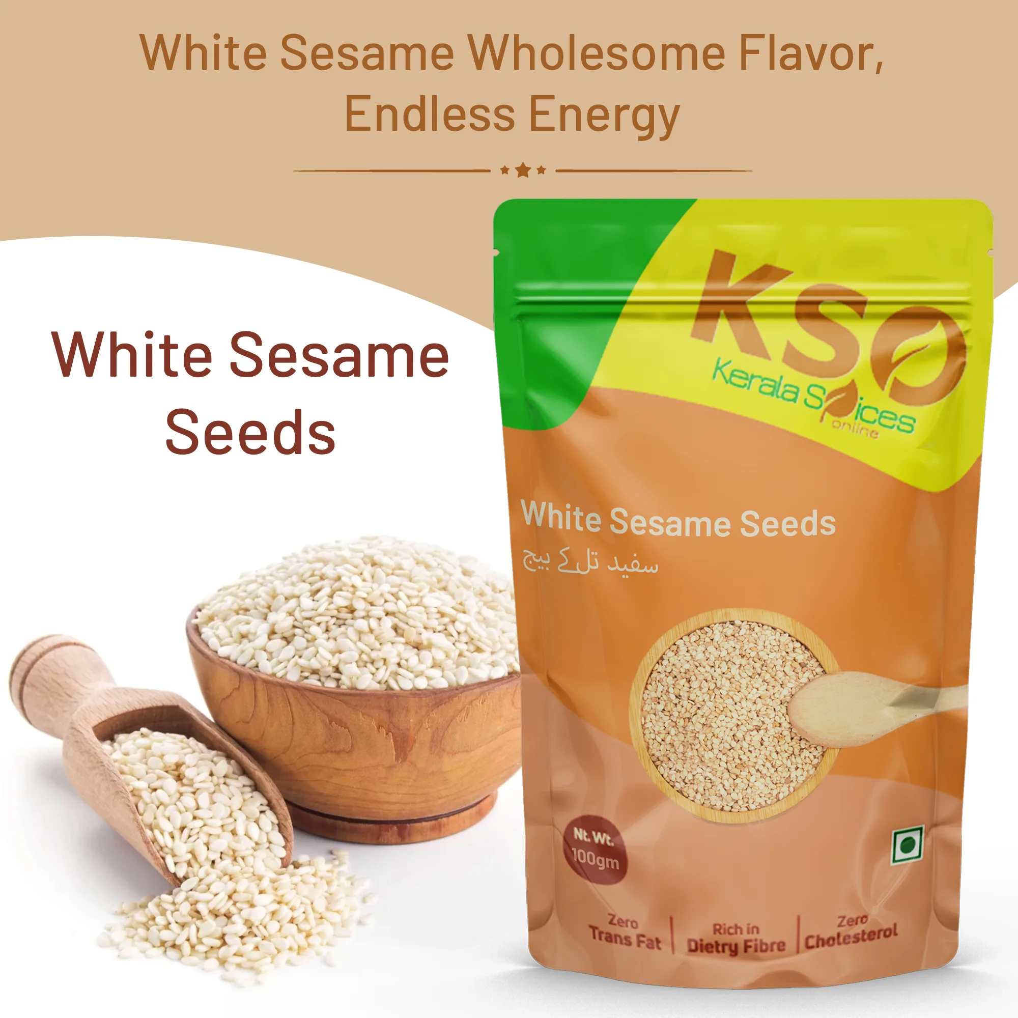 White Sesame Seeds 100g - Image 4