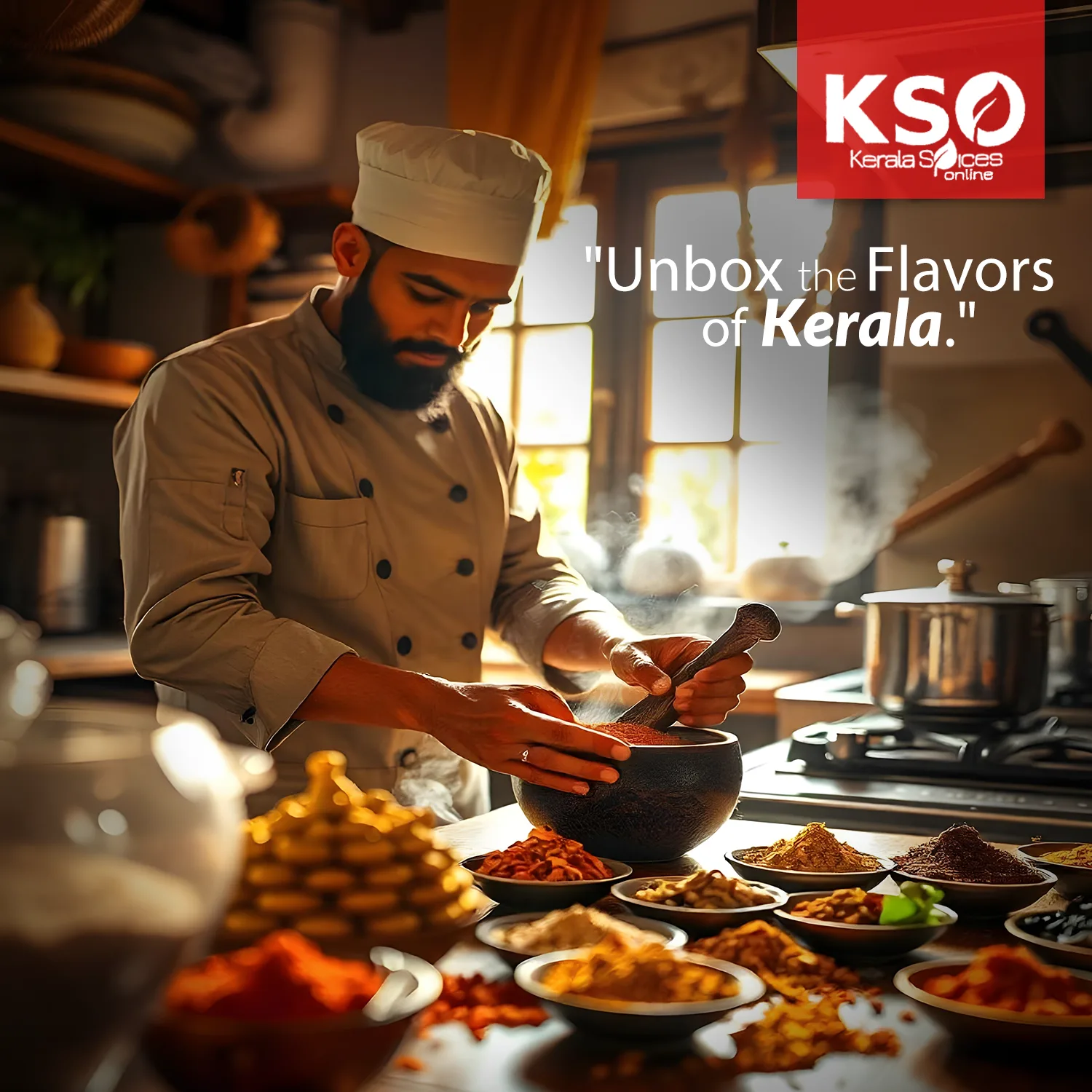 Handcrafted palm leaf Assorted Kerala Spices Gift Box - Image 8