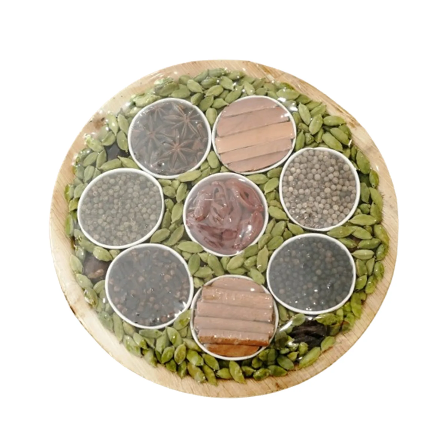 Handcrafted palm leaf Assorted Kerala Spices Gift Box - Image 2