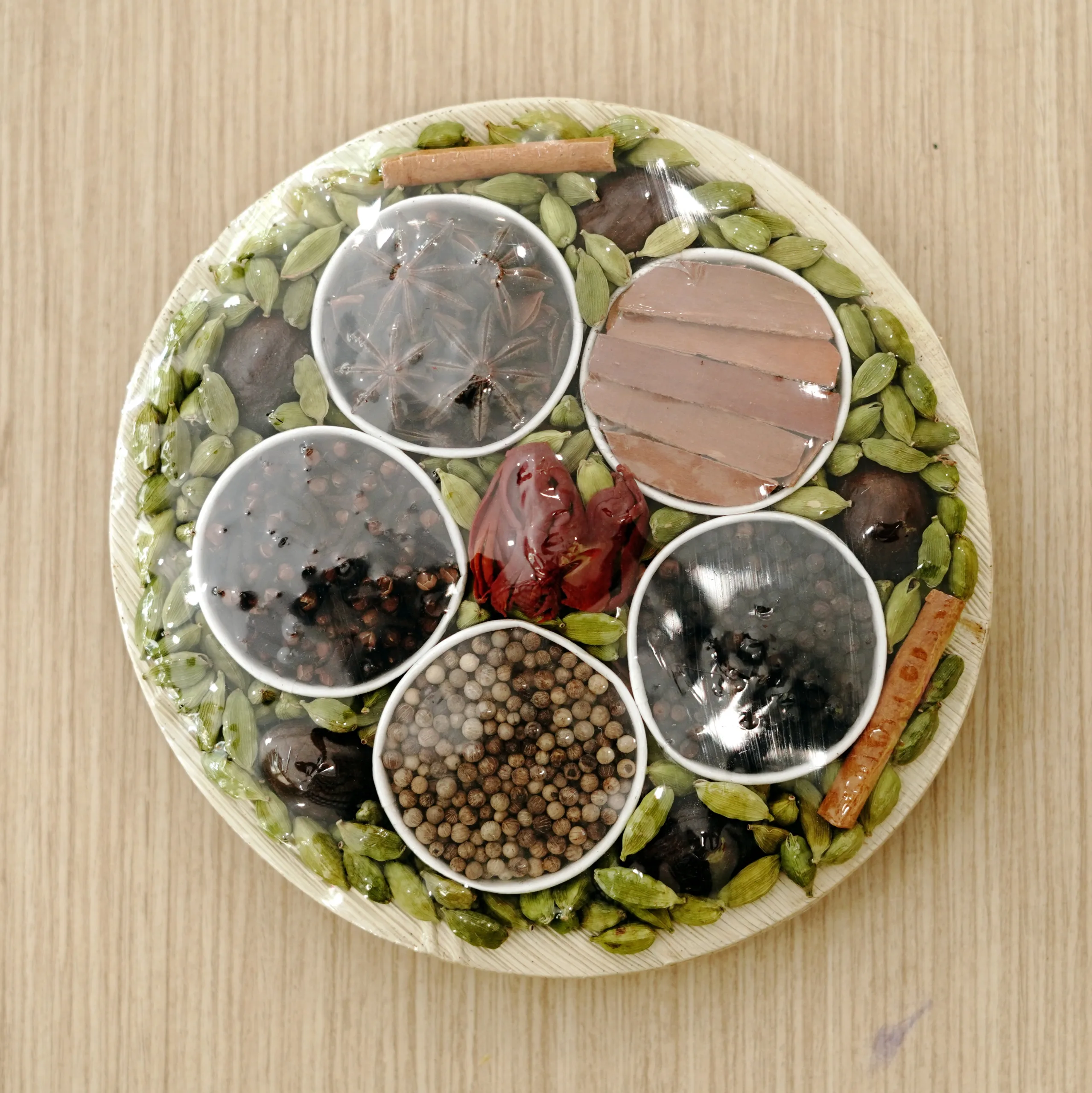 Handcrafted palm leaf Assorted Kerala Spices Gift Box - Image 5