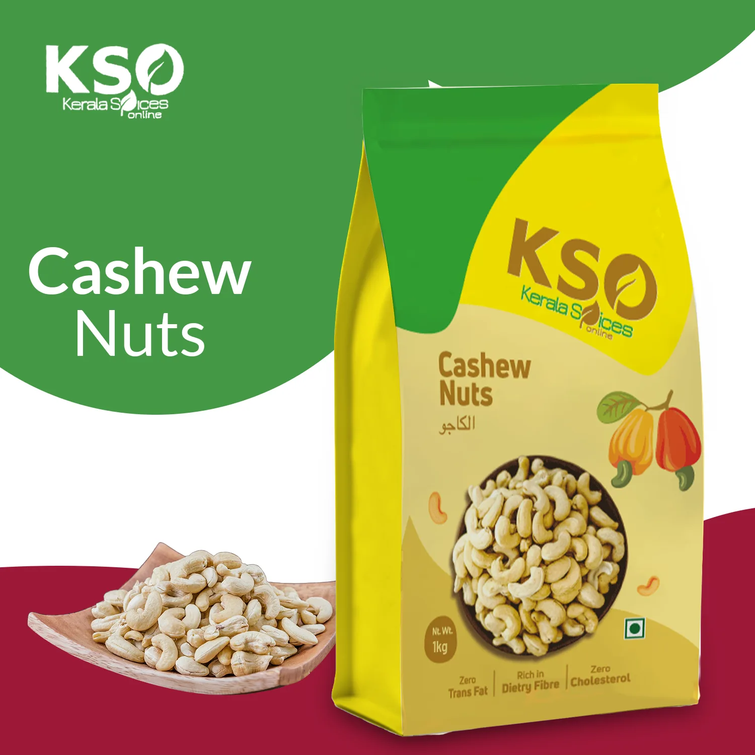 Healthy Cashew Nuts W 240 1kg - Image 2