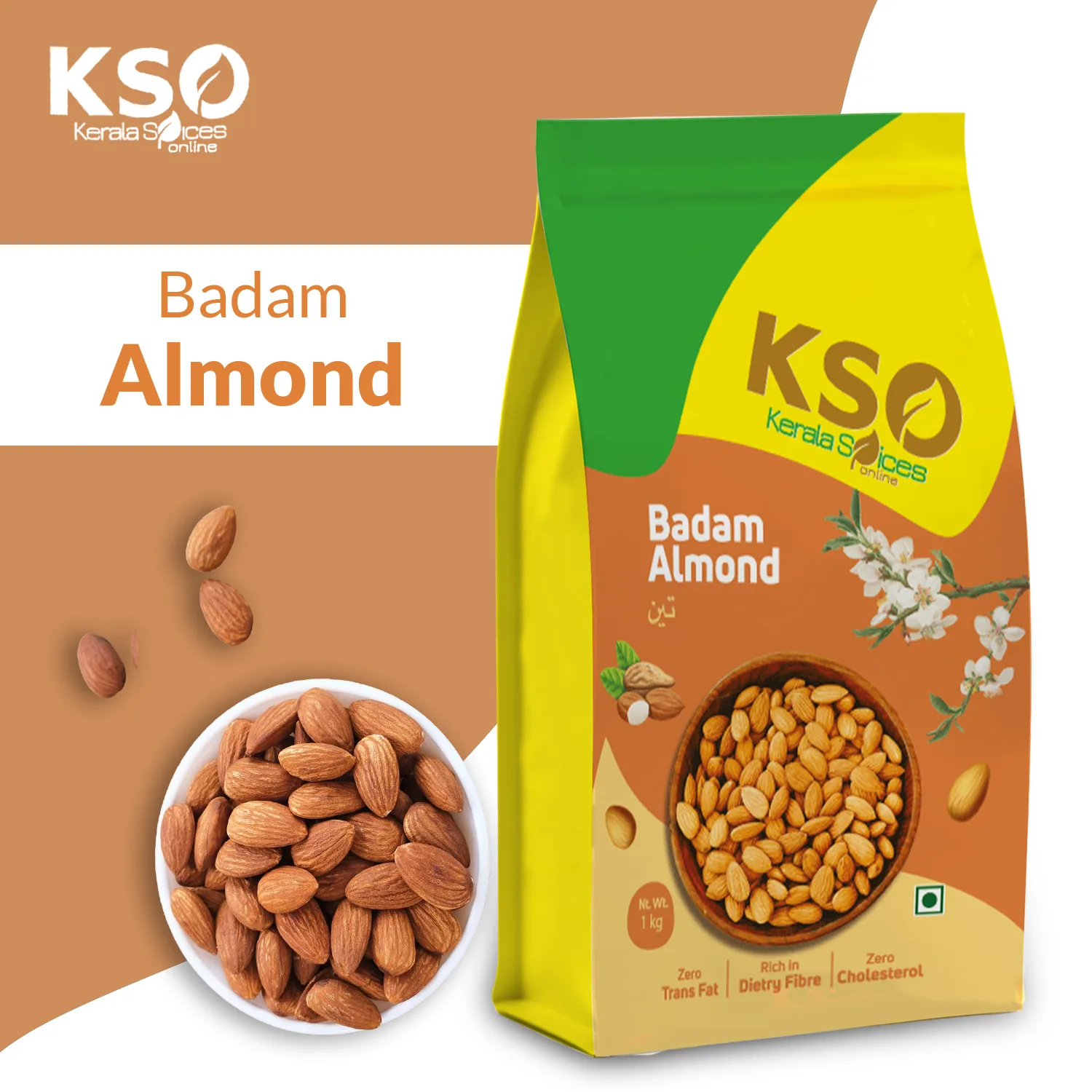 Healthy Almonds/Badam 1kg - Image 3