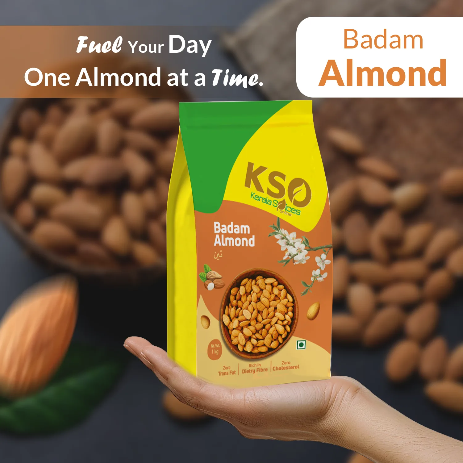 Healthy Almonds/Badam 1kg - Image 4