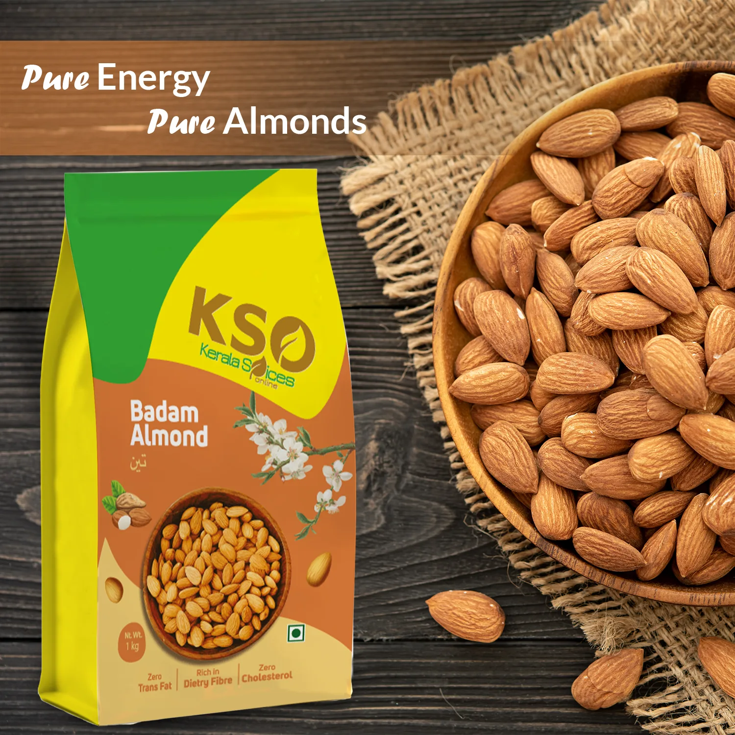 Healthy Almonds/Badam 1kg - Image 2