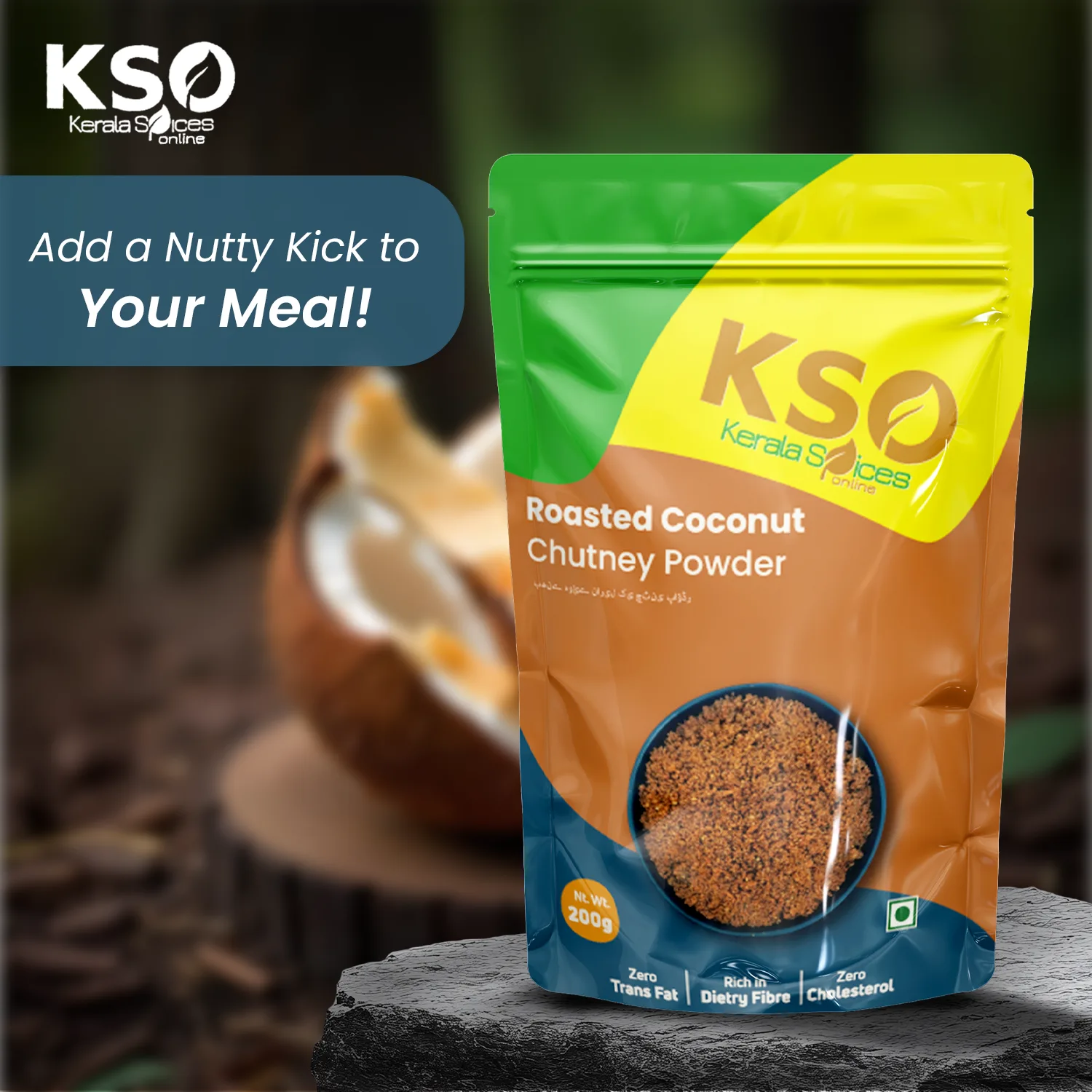 Roasted Coconut Chutney Powder 250gm - Image 2