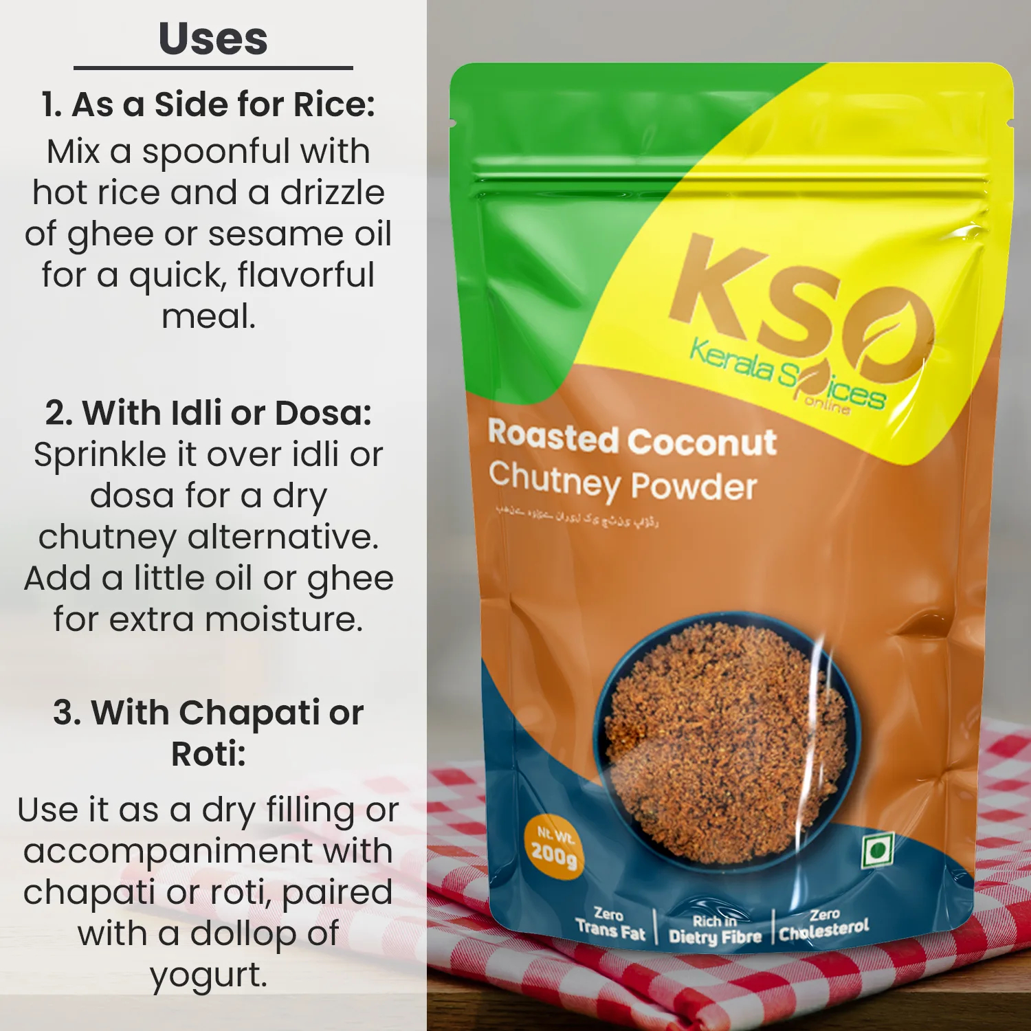 Roasted Coconut Chutney Powder 250gm - Image 5