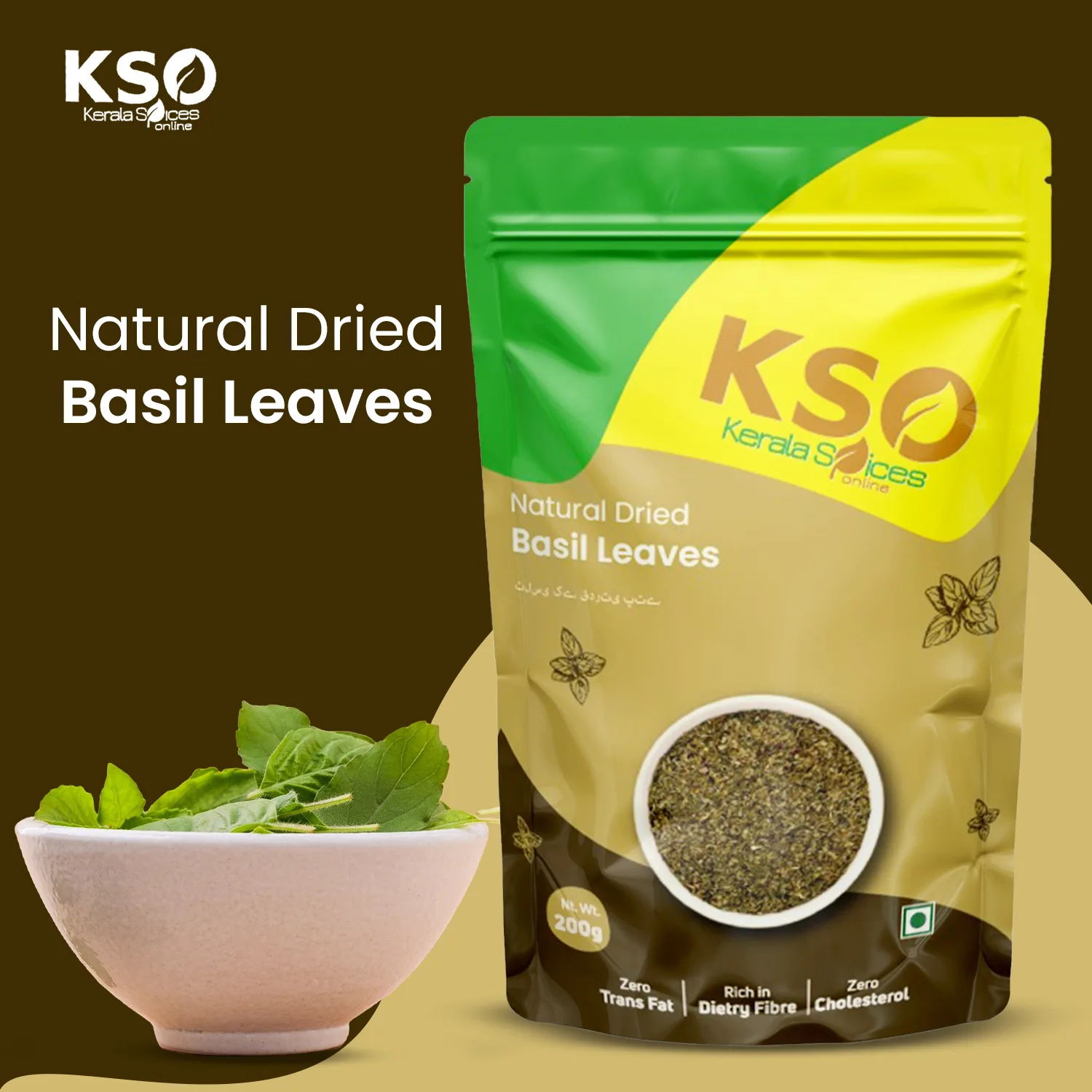 Natural Dried Basil Leaves 100g - Image 4
