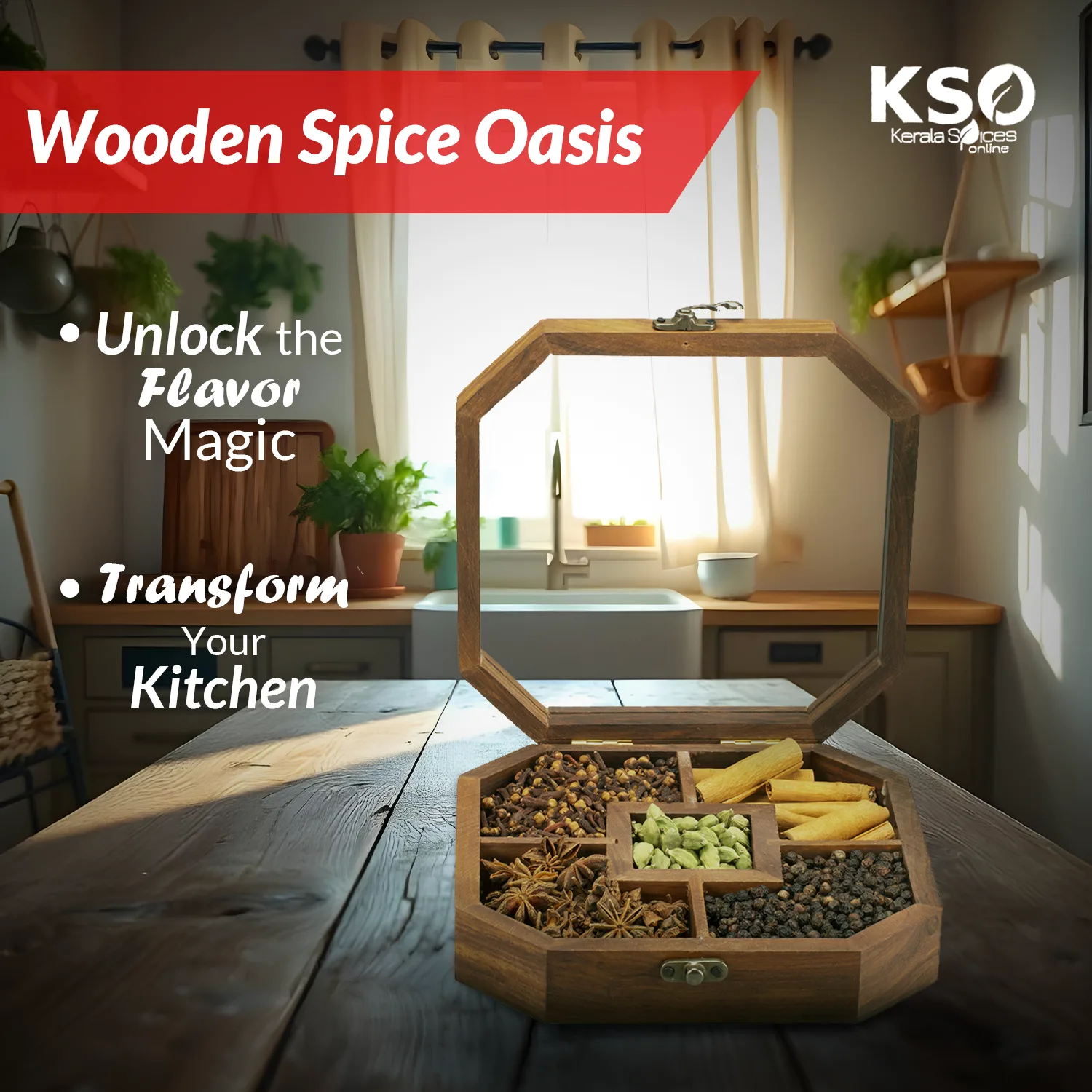 Wooden Spice Oasis-Indian Spices Gift Box - Image 7