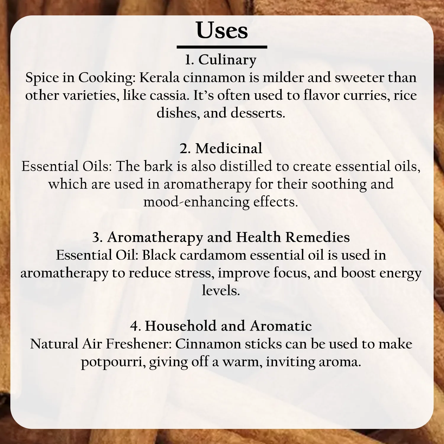 Premium Quality Kerala Cinnamon Bark 60gm - Image 6