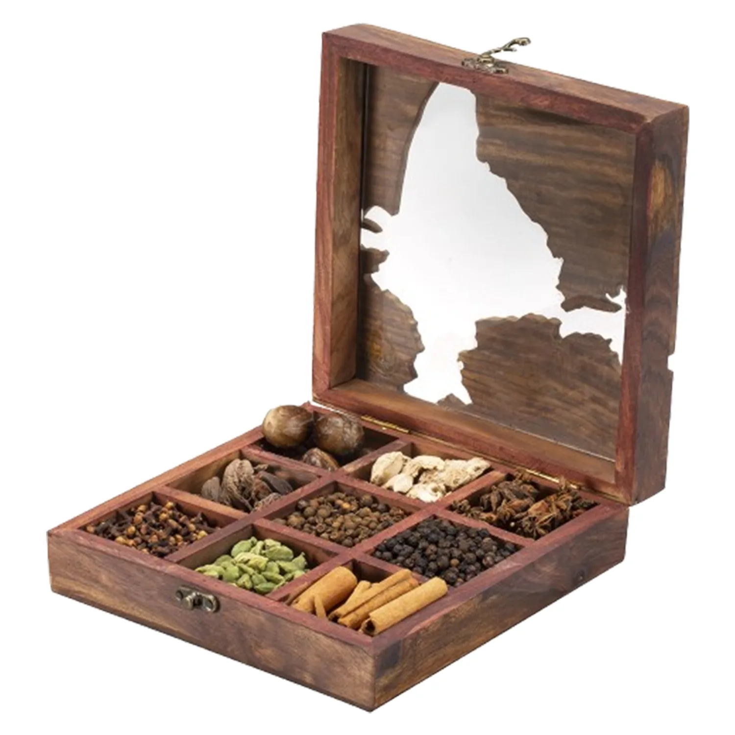 Indian Wooden Spice Cabinet