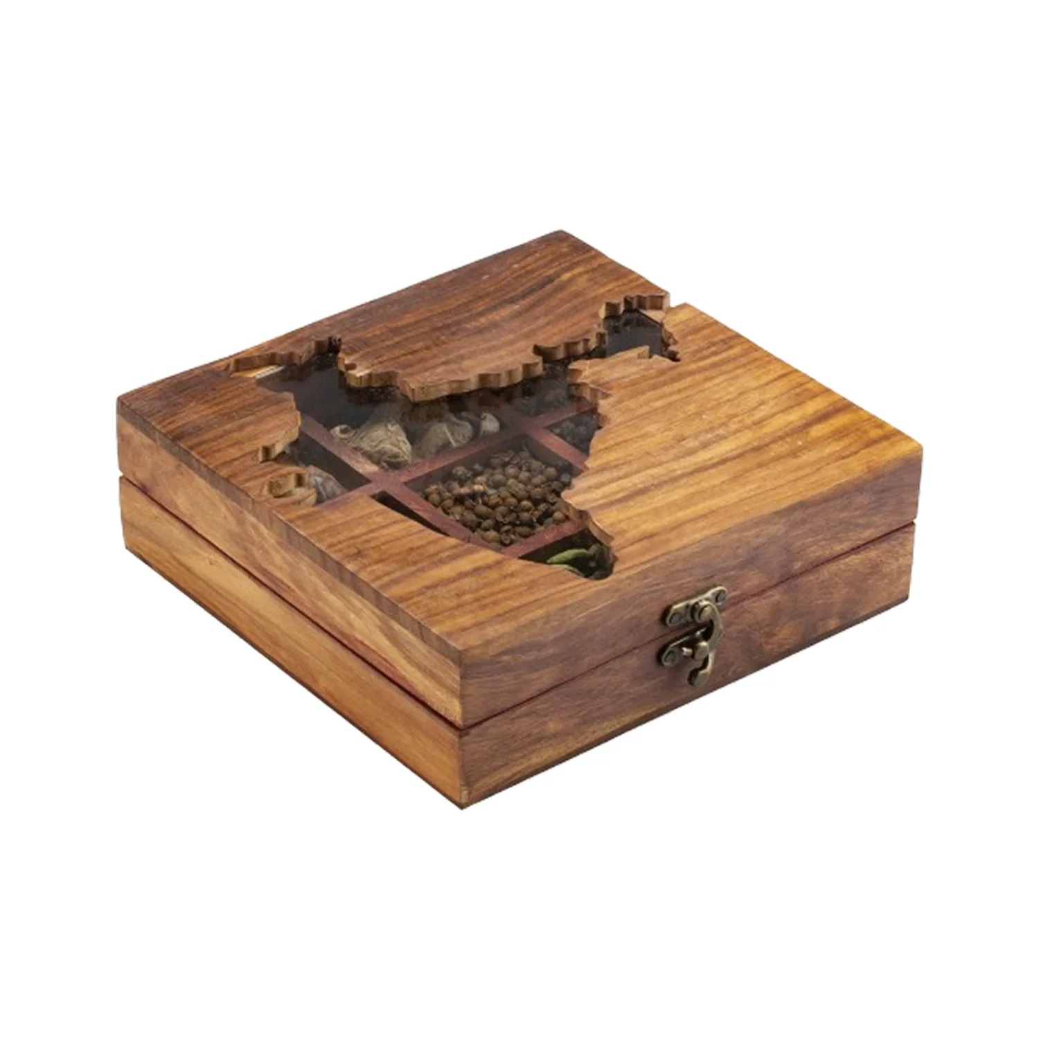 Indian Wooden Spice Cabinet - Image 2