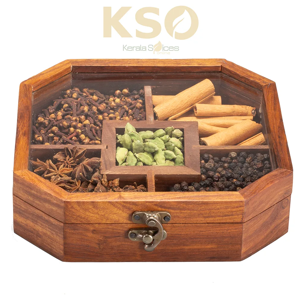 Wooden Spice Oasis-Indian Spices Gift Box - Image 3