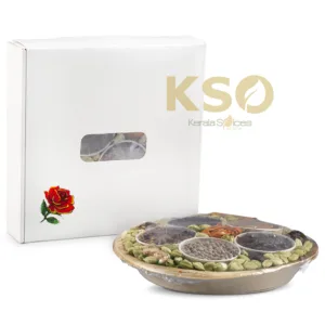 Handcrafted palm leaf Assorted Kerala Spices Gift Box