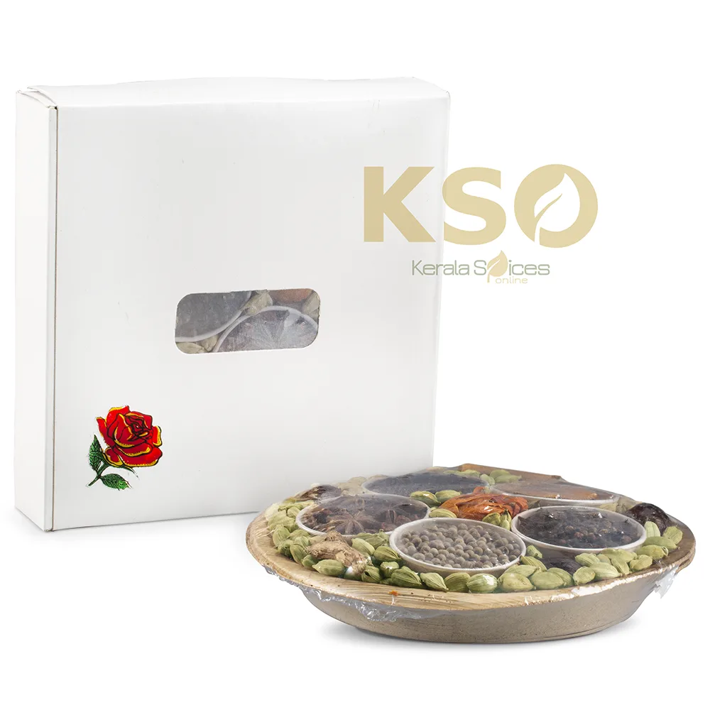 Handcrafted palm leaf Assorted Kerala Spices Gift Box