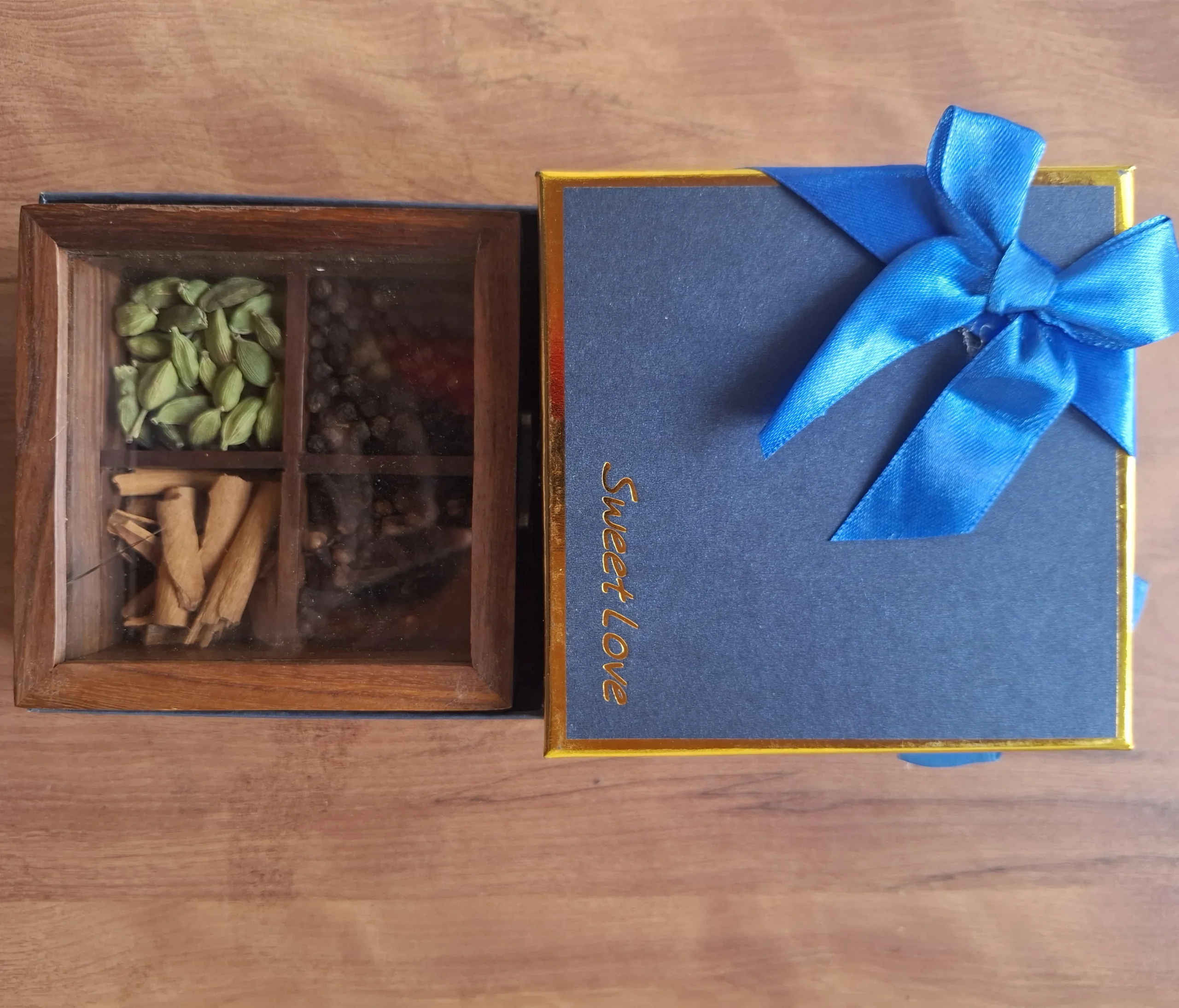 Wooden Spice Gift Box(Small 4X4X2) - Image 3